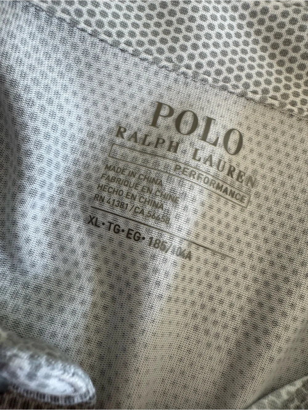 Ralph Lauren Men's Light Gray & White Camo Performance Polo